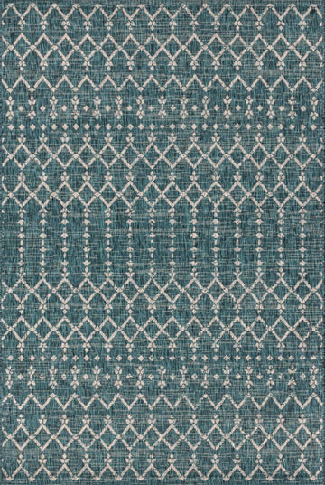 Ourika Moroccan Geometric Textured Weave Indoor/outdoor Area Rug